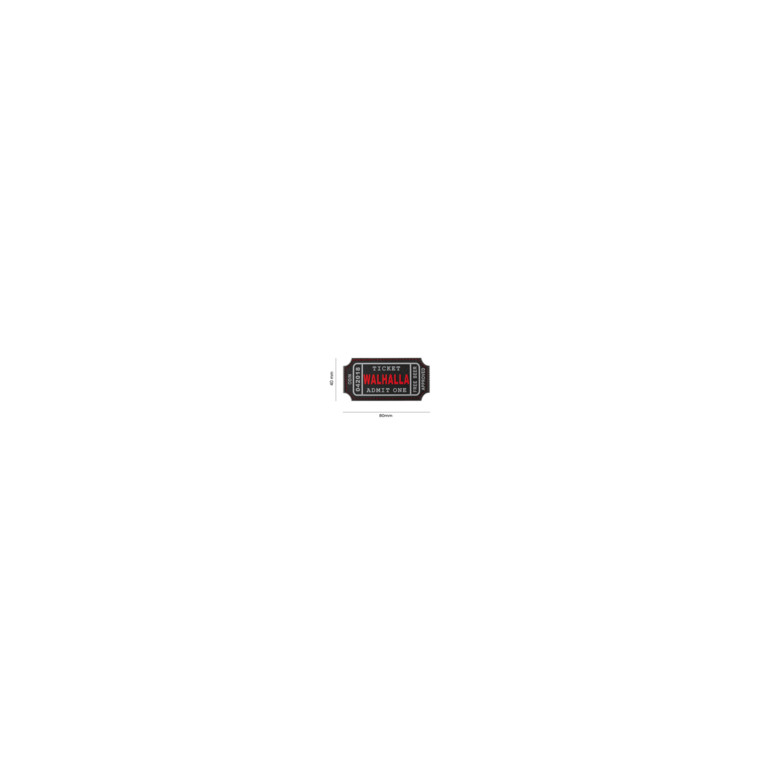 patch pvc Large Walhalla Ticket