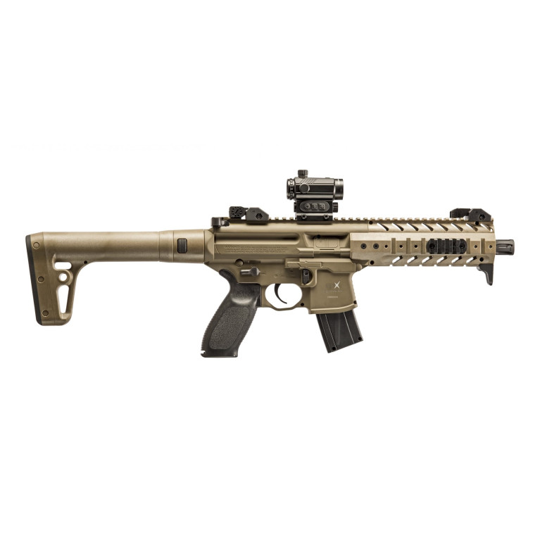 CARABINE SIG SAUER MPX CO2 4,5 MM PLOMBS + POINT ROUGE SIG 20R CARABINE SIG SAUER MPX CO2 4,5 MM PLOMBS + POINT ROUGE SIG 20R