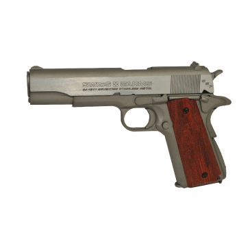 SWISS ARMS 1911 SEVENTIES STAINLESS PISTOL GBB 4.5mm 1.6J /C6