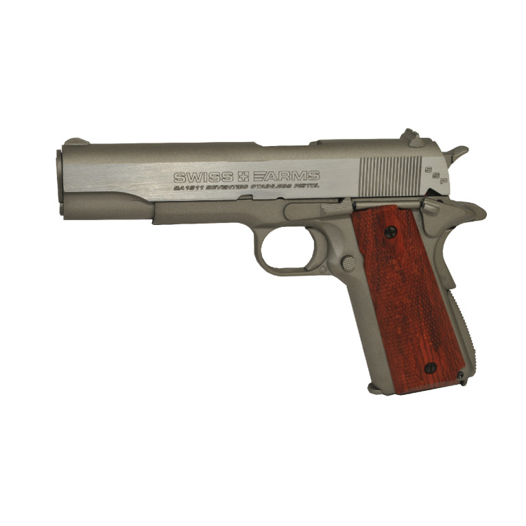 SWISS ARMS 1911 SEVENTIES STAINLESS PISTOL GBB 4.5mm 1.6J /C6 SWISS ARMS 1911 SEVENTIES STAINLESS PISTOL GBB 4.5mm 1.6J /C6