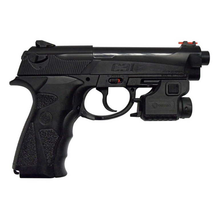 Pack PISTOLET TAC31 CO2 + LASER C4.5 4.1J + 1500 billes acier 4.5mm + 10 CO2