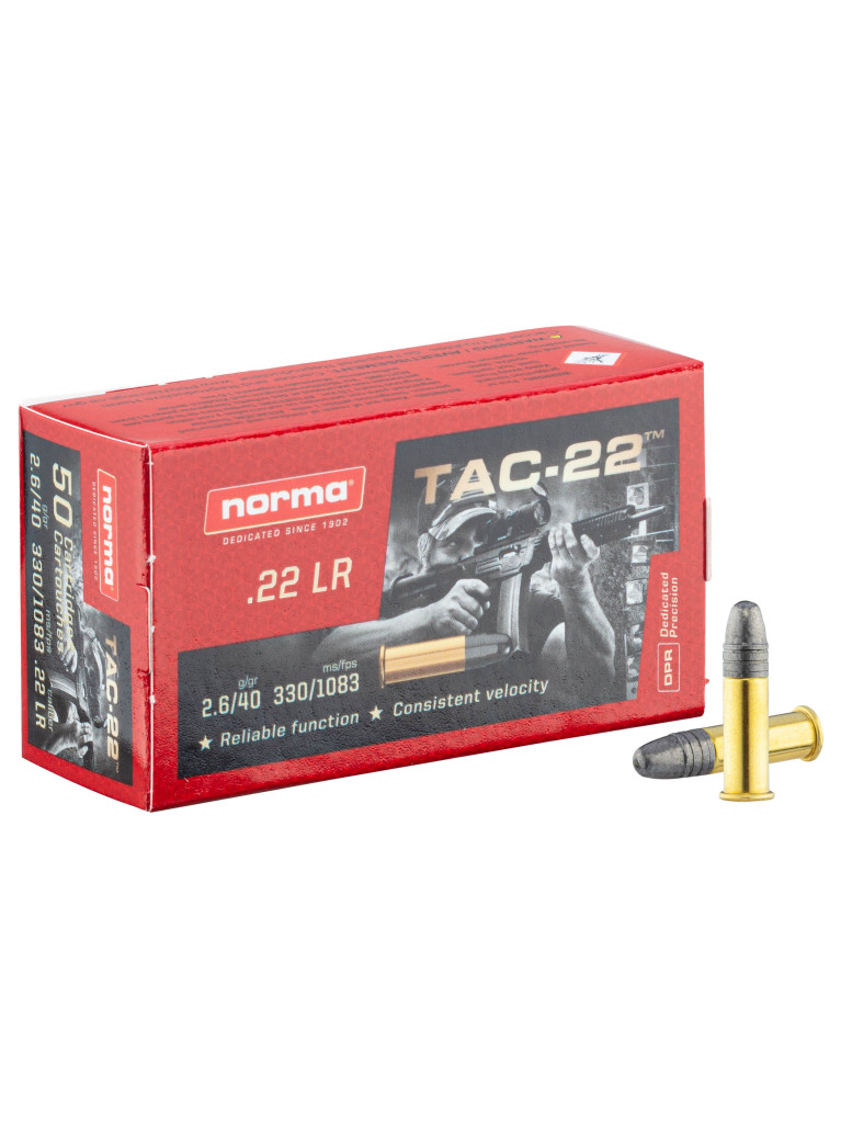CARTOUCHES 22LR NORMA TAC-22 CARTOUCHES 22LR NORMA TAC-22