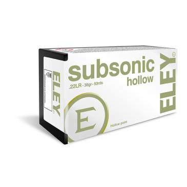 CARTOUCHES ELEY SUBSONIC HOLLOW POINT CAL .22LR