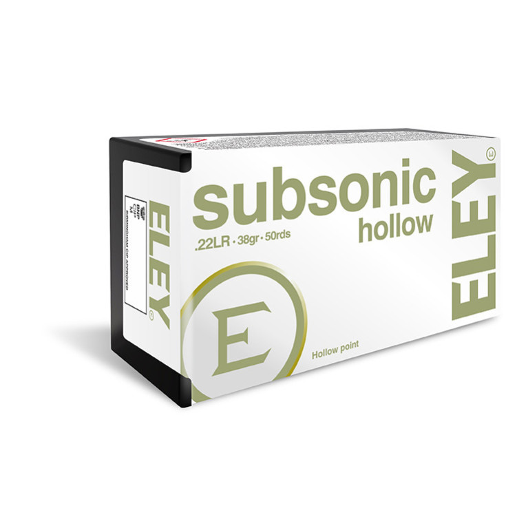 CARTOUCHES ELEY SUBSONIC HOLLOW POINT CAL .22LR