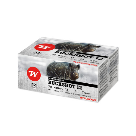 CARTOUCHES WINCHESTER CHEVROTINES BUCKSHOT - CAL. 12/70