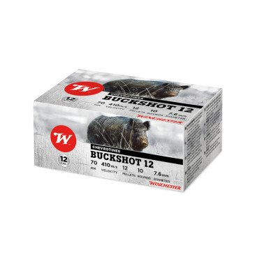 CARTOUCHES WINCHESTER CHEVROTINES BUCKSHOT - CAL. 12/70