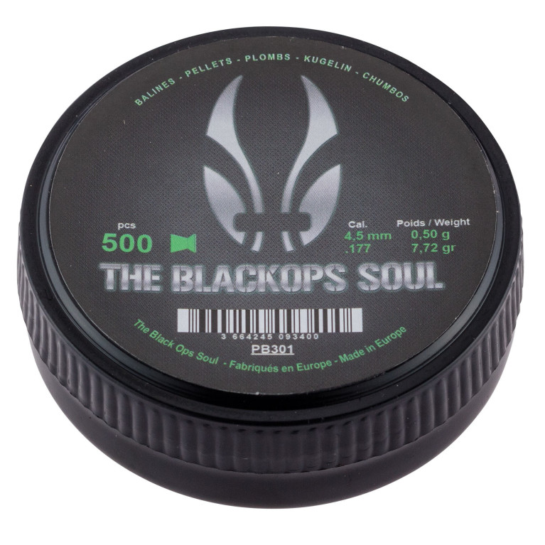 Plombs The Black Ops Soul à tête plate cal. 4,5 mm Plombs The Black Ops Soul à tête plate cal. 4,5 mm