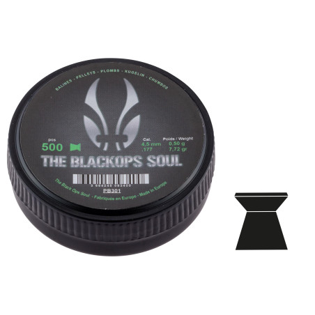 Plombs The Black Ops Soul à tête plate cal. 4,5 mm