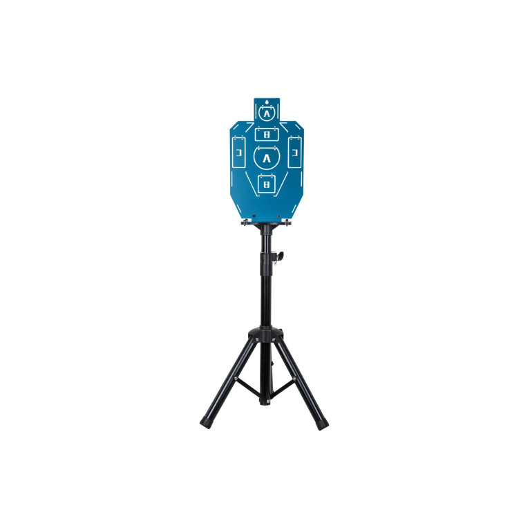 CIBLE ET PORTE CIBLE METAL BLEU