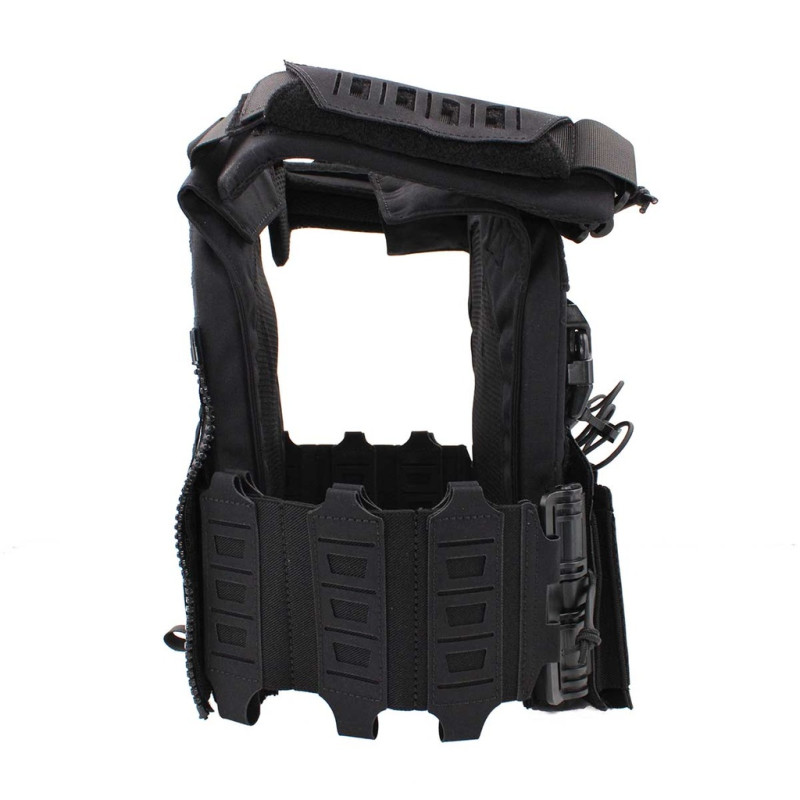 Gilet tactique porte-plaques Drake MK4 Noir- Corso Tactical