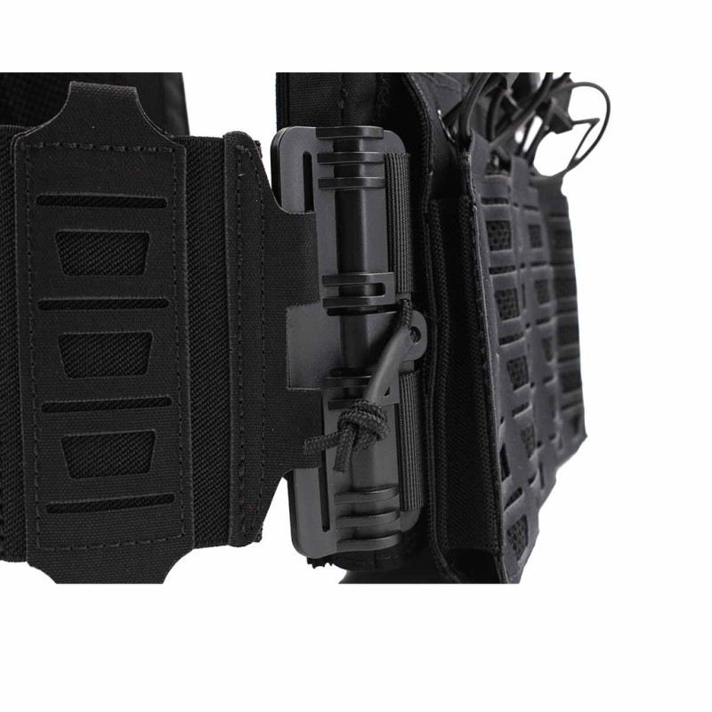 Gilet tactique porte-plaques Drake MK4 Noir- Corso Tactical