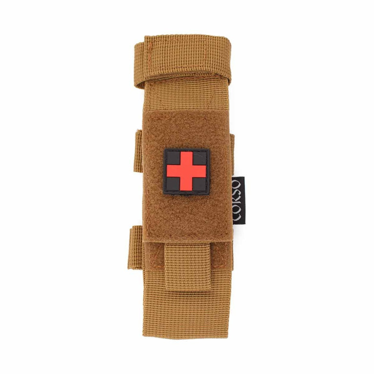 Pochette porte-tourniquet et ciseaux MOLLE Coyote - Corso Tactical