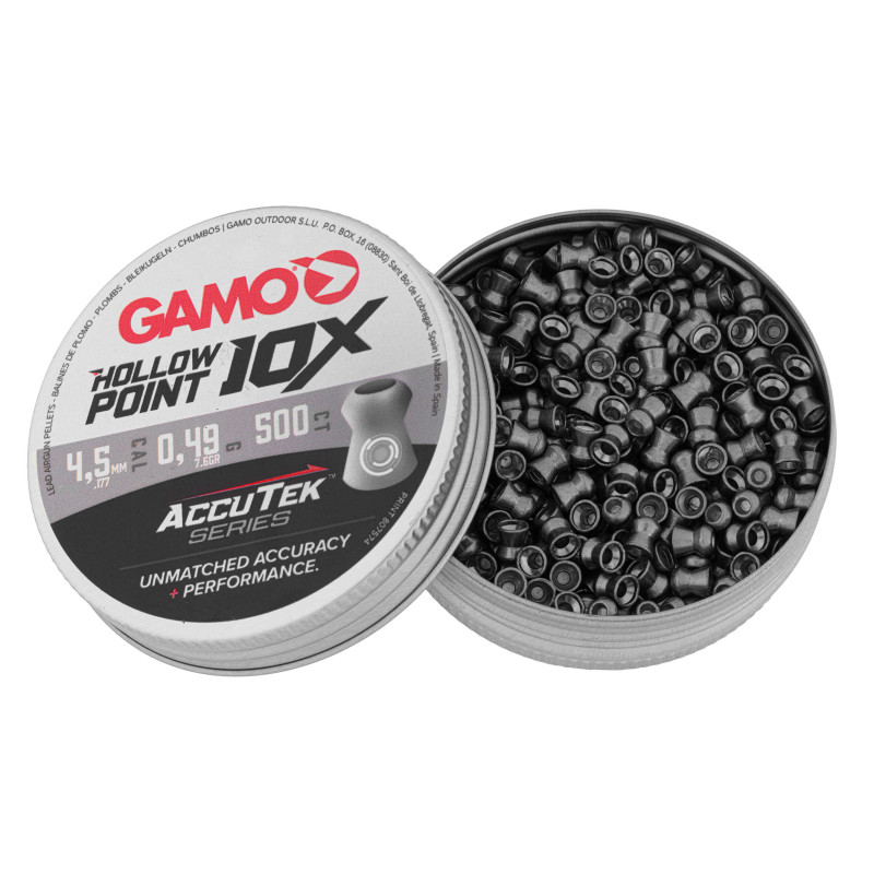 500 PLOMBS GAMO HOLLOW POINT ACCUTECK 4.5MM