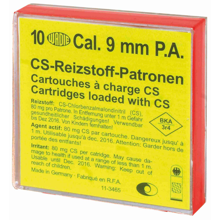 Boîte de 10 cartouches 9 mm PA à gaz CS
