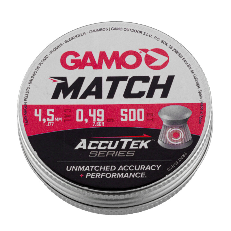 500 PLOMBS GAMO MATCH ACCUTEK 4.5mm