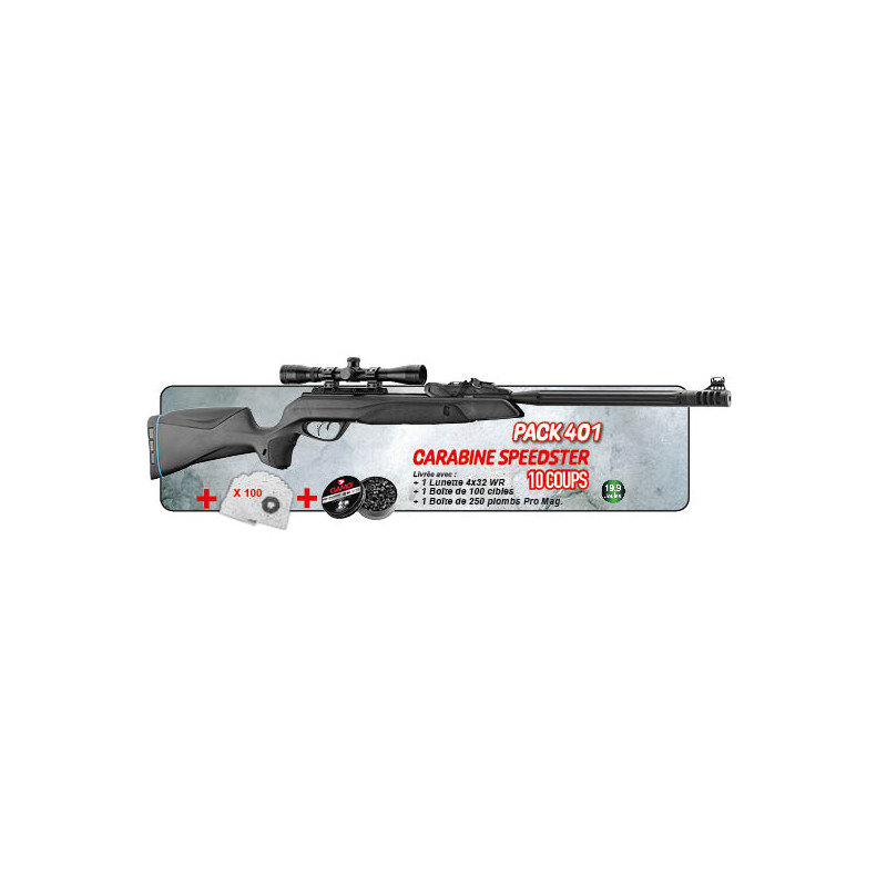PACK CERISE CARABINE GAMO 2025 SPEEDSTER BARILLET 10 COUPS