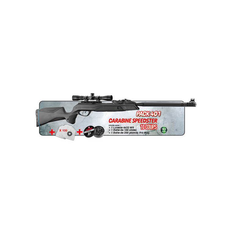 PACK CERISE CARABINE GAMO 2025 SPEEDSTER BARILLET 10 COUPS