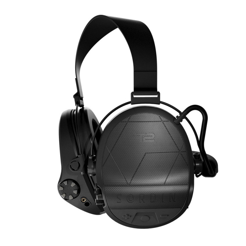 CASQUE ANTI-BRUIT SORDIN SUPREME T2 NOIR SERRE-NUQUE TISSU
