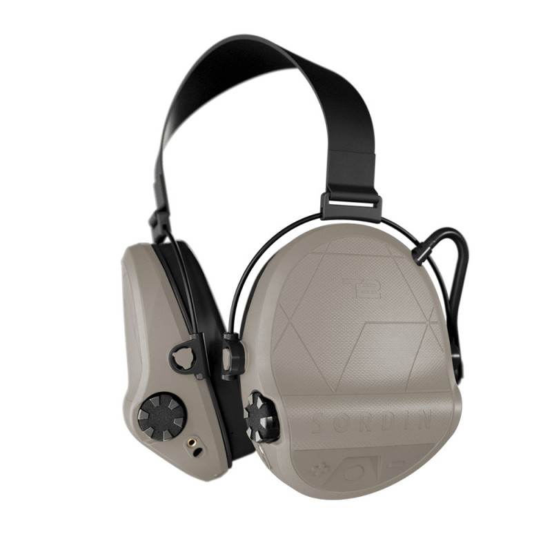 CASQUE ANTI-BRUIT SORDIN SUPREME T2 TAN SERRE-NUQUE TISSU