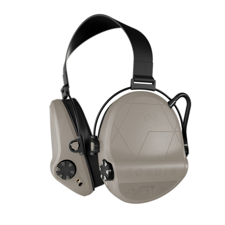 CASQUE ANTI-BRUIT SORDIN SUPREME T2 TAN SERRE-NUQUE TISSU