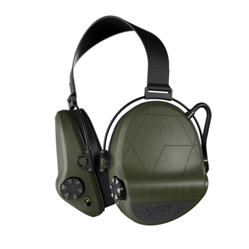 CASQUE ANTI-BRUIT SORDIN SUPREME T2 OLIVE SERRE-NUQUE TISSU