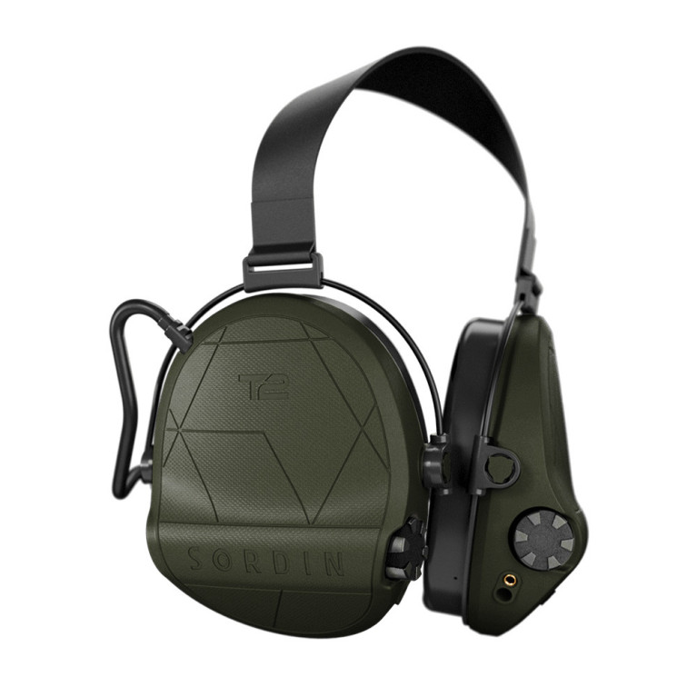 CASQUE ANTI-BRUIT SORDIN SUPREME T2 OLIVE SERRE-NUQUE TISSU
