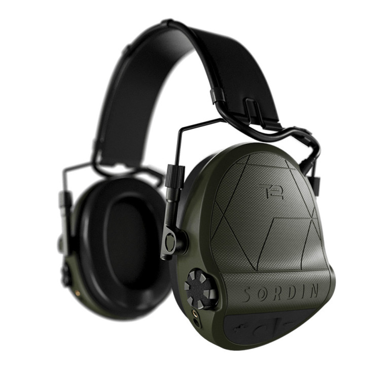 CASQUE ANTI-BRUIT SORDIN SUPREME T2 OLIVE SERRE-TETE CUIR