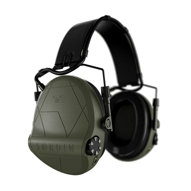 CASQUE ANTI-BRUIT SORDIN SUPREME T2 OLIVE SERRE-TETE CUIR