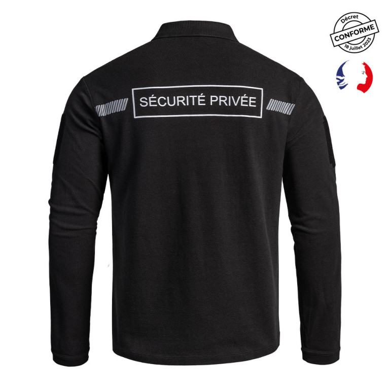 POLO SÉCURITÉ PRIVÉE MANCHES LONGUES SÉCU-ONE NOIR