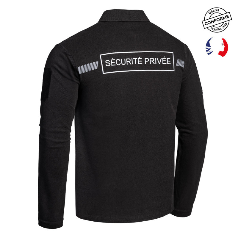 POLO SÉCURITÉ PRIVÉE MANCHES LONGUES SÉCU-ONE NOIR