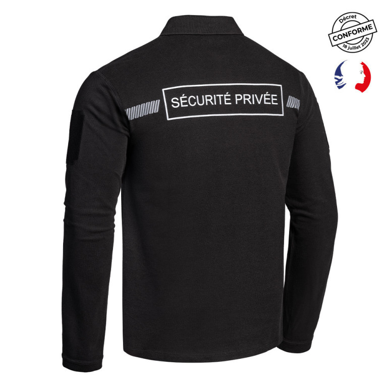 POLO SÉCURITÉ PRIVÉE MANCHES LONGUES SÉCU-ONE NOIR