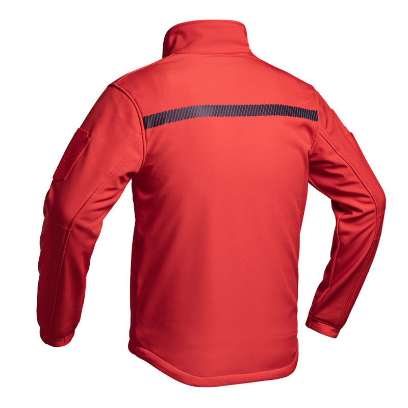 VESTE SOFTSHELL SÉCURITÉ INCENDIE ROUGE