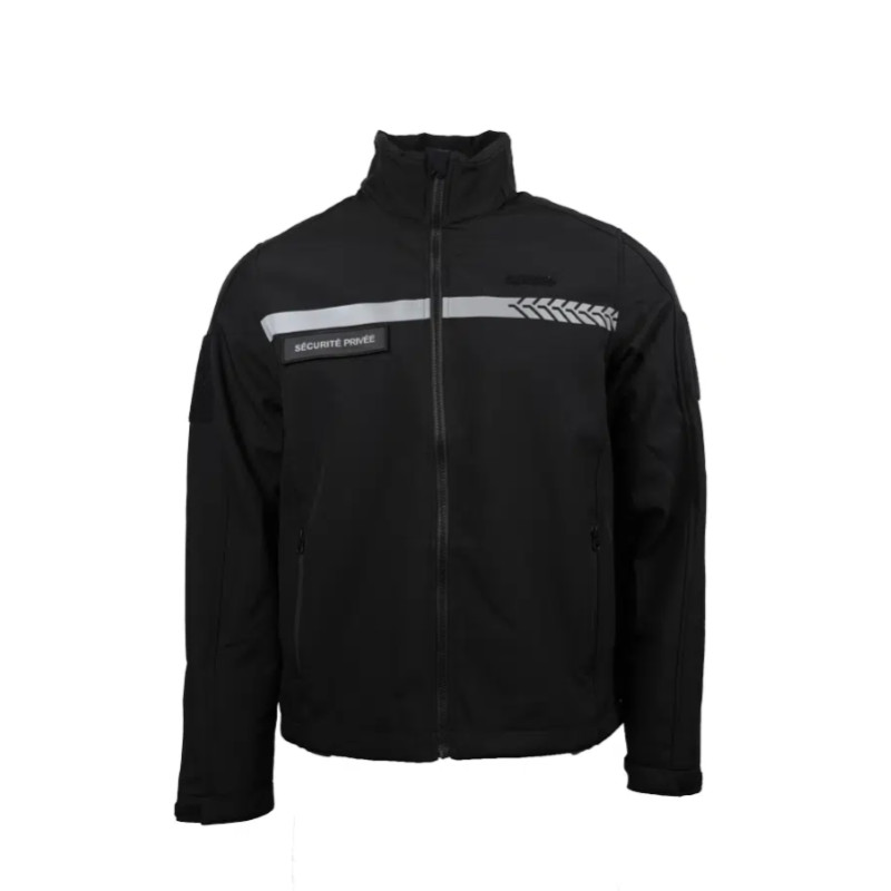 SOFTSHELL SÉCURITÉ PRIVÉE BANDE HAUTE VISIBILITÉ GK SAFETEK