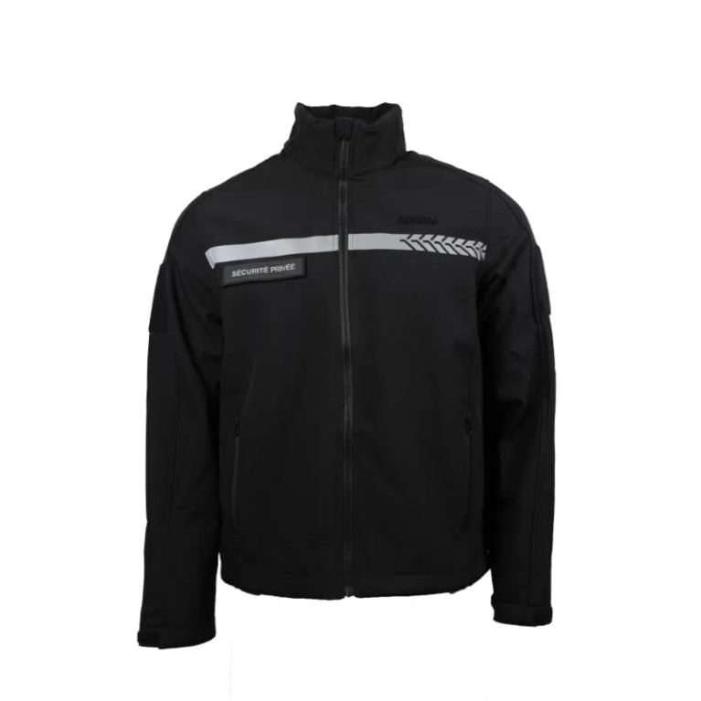 SOFTSHELL SÉCURITÉ PRIVÉE BANDE HAUTE VISIBILITÉ GK SAFETEK
