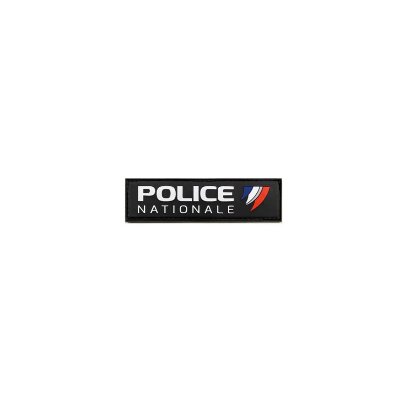 FLAP CAOUTCHOUC “POLICE NATIONALE” VELCRO 11×3 cm