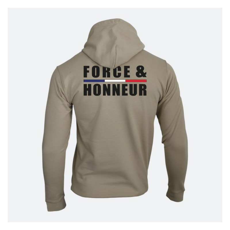 Sweat-shirt Force & Honneur Liseré Light Sand