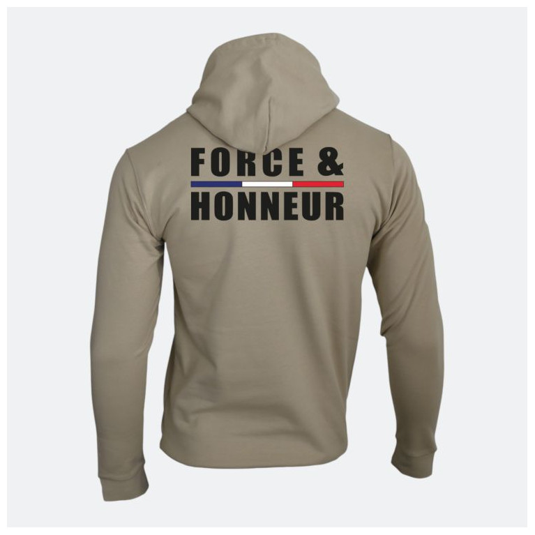 Sweat-shirt Force & Honneur Liseré Light Sand