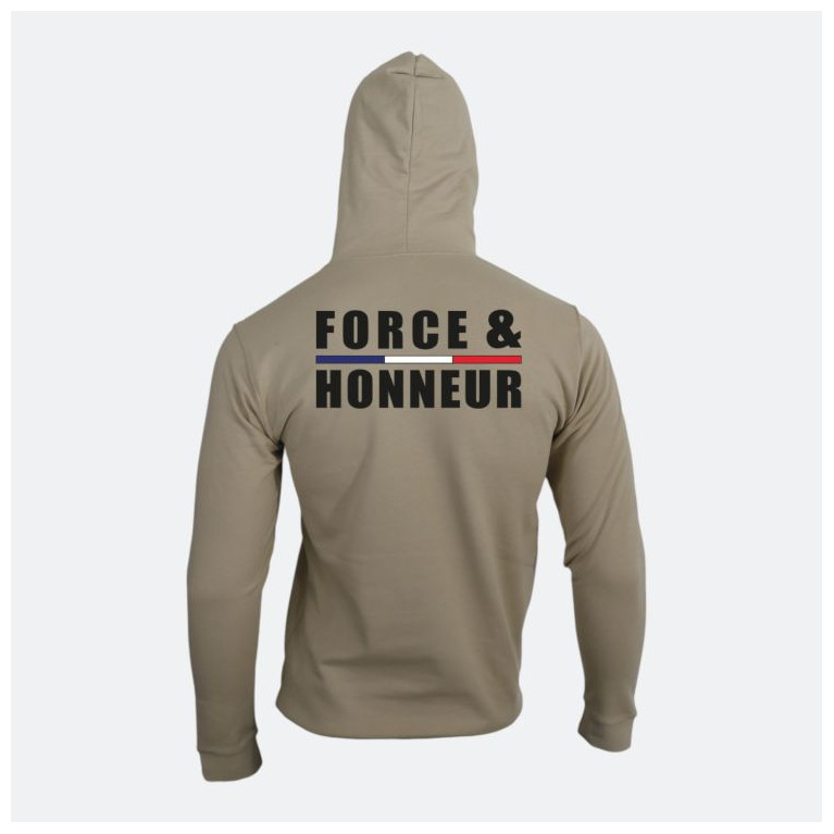 Sweat-shirt Force & Honneur Liseré Light Sand
