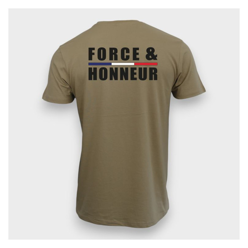 T-shirt Force & Honneur Liseré Coyote