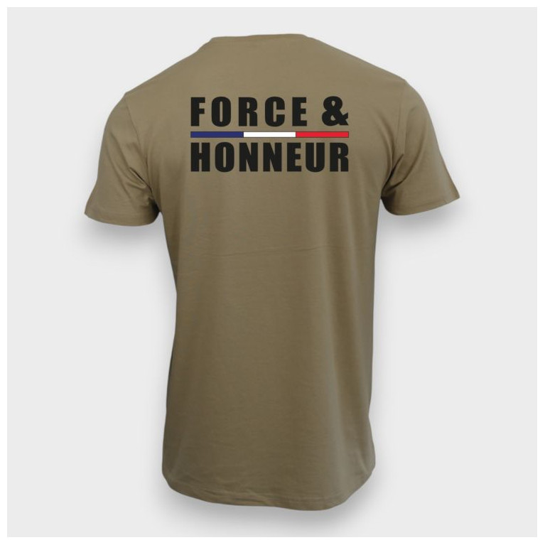 T-shirt Force & Honneur Liseré Coyote