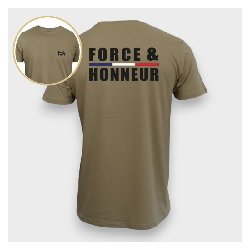 T-shirt Force & Honneur Liseré Coyote