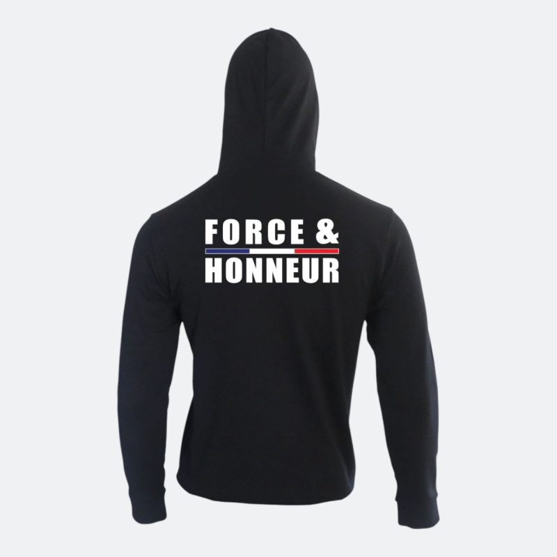 SWEAT SHIRT FORCE & HONNEUR FRANCE SUMMIT OUTDOOR NOIR
