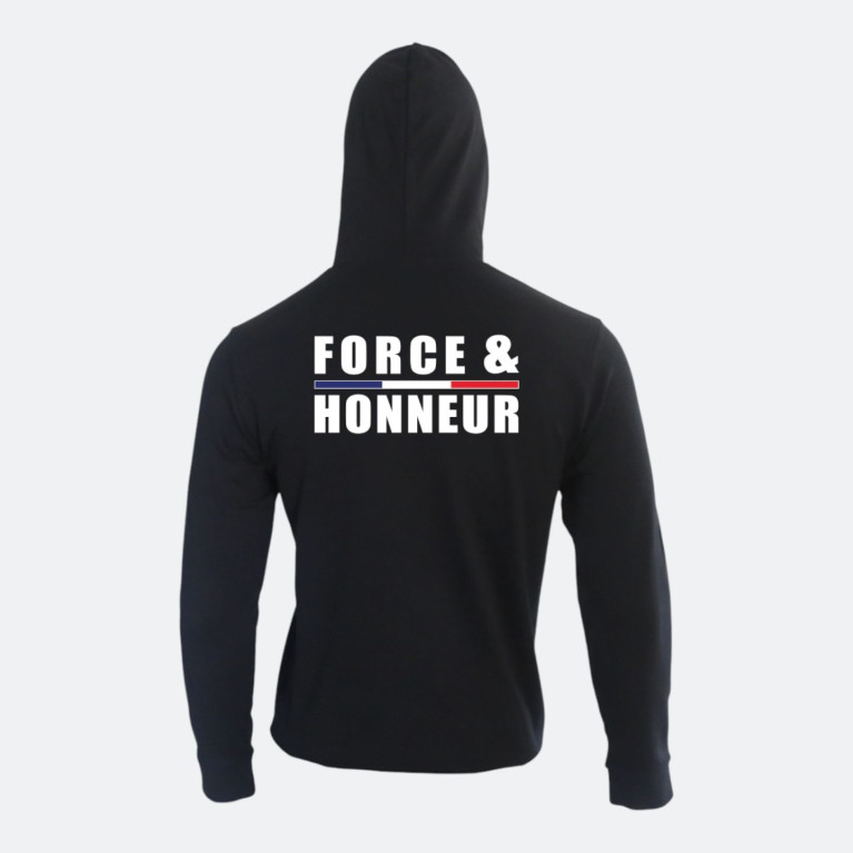 SWEAT SHIRT FORCE & HONNEUR FRANCE SUMMIT OUTDOOR NOIR