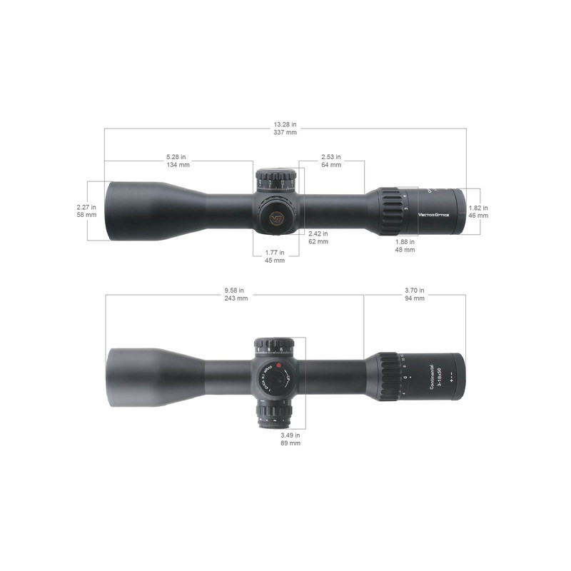 LUNETTE CONTINENTAL X6 3-18X50 FFP 34MM VCT