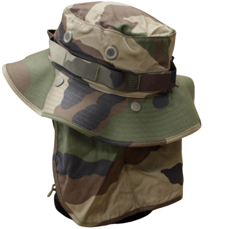 CHAPEAU DE BROUSSE TROPICAL AVEC PROTÈGE NUQUE