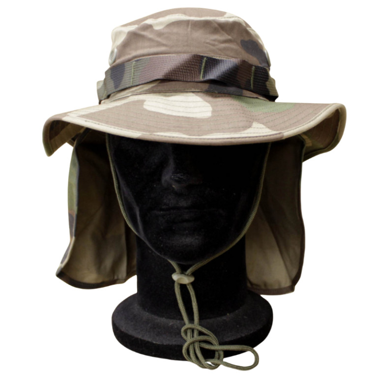 CHAPEAU DE BROUSSE TROPICAL AVEC PROTÈGE NUQUE