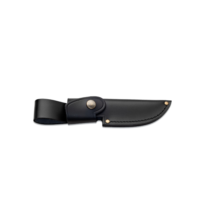 COUTEAU WILDSTEER KASTOR MANCHE MICARTA NOIR LAME BROSSÉE