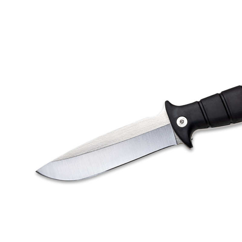COUTEAU DE SURVIE TARASCO WILDSTEER MANCHE NOIR LAME BROSSÉE