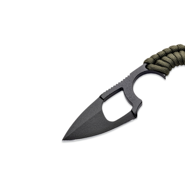 COUTEAU DE SURVIE KRILL WILDSTEER PARACORDE KAKI LAME EVIDÉE