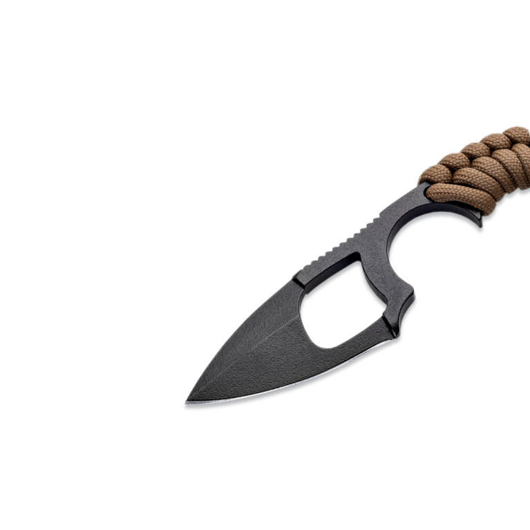 COUTEAU DE SURVIE KRILL WILDSTEER PARACORDE COYOTE LAME EVIDÉE